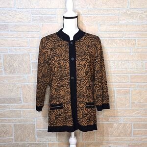 MISOOK 3/4 SLEEVE CARDIGAN KNIT TOP